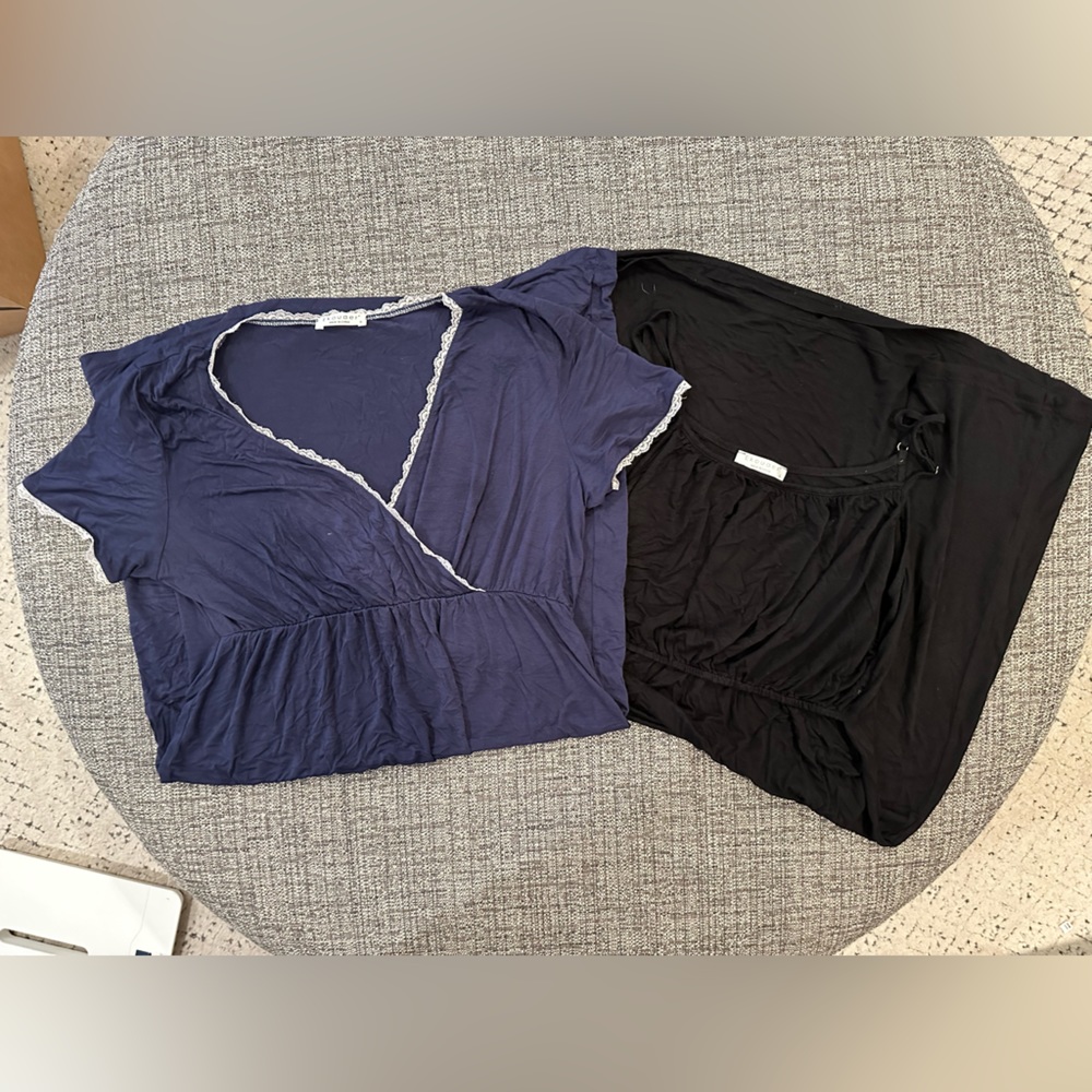 2 Piece Nursing And Maternity Night Gown Bundle